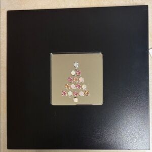 Elegant Black Wall Decor with Crystal Accents Handmade Jewelry Art